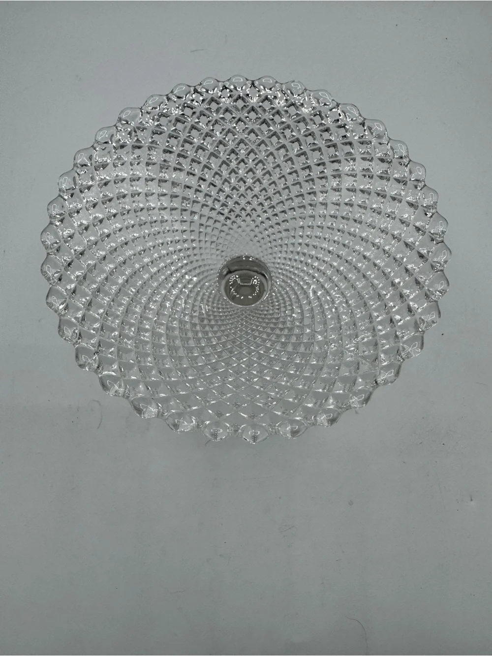 Anchor Hocking Miss America Clear Depression Glass Compote Candy Dish Vintage
